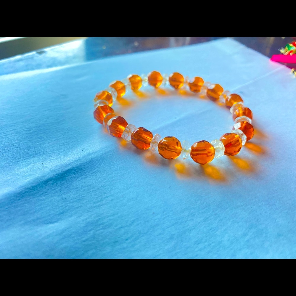 Orange Bead Bracelet